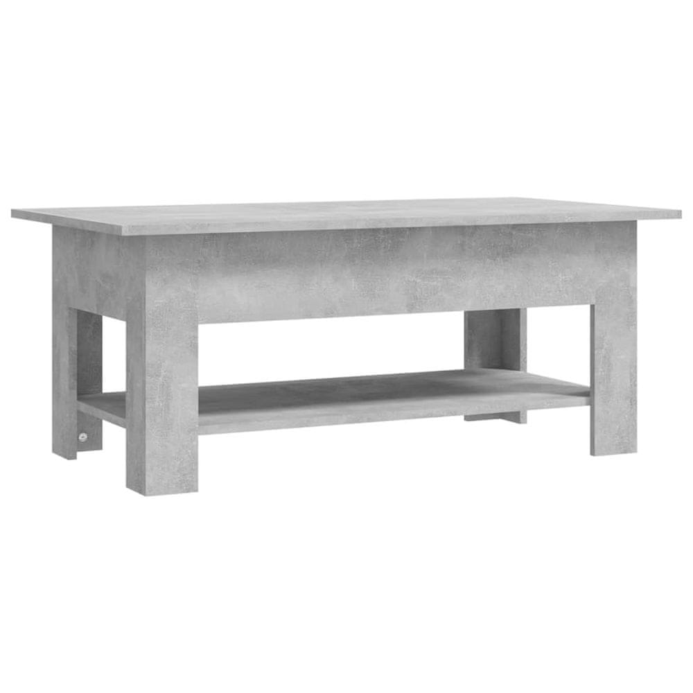 Vidaxl Konferenčný stolík betónový sivý 102x55x42 cm drevotrieska